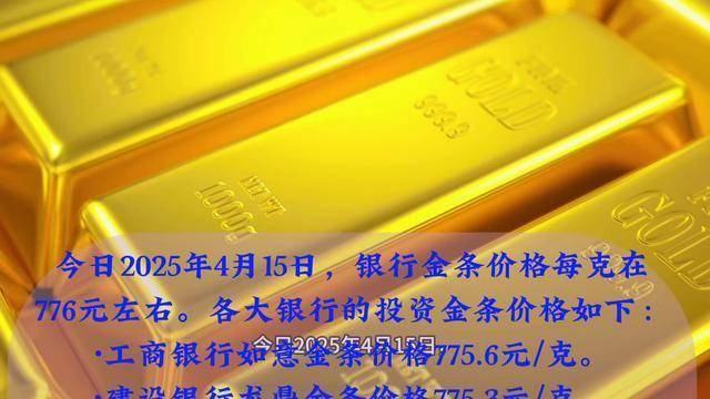 今日银行金条价格多少？4月15日金条价格