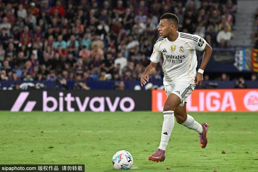 6轮全胜！西甲-姆巴佩双响维尼修斯破门 皇马4-1莱万特